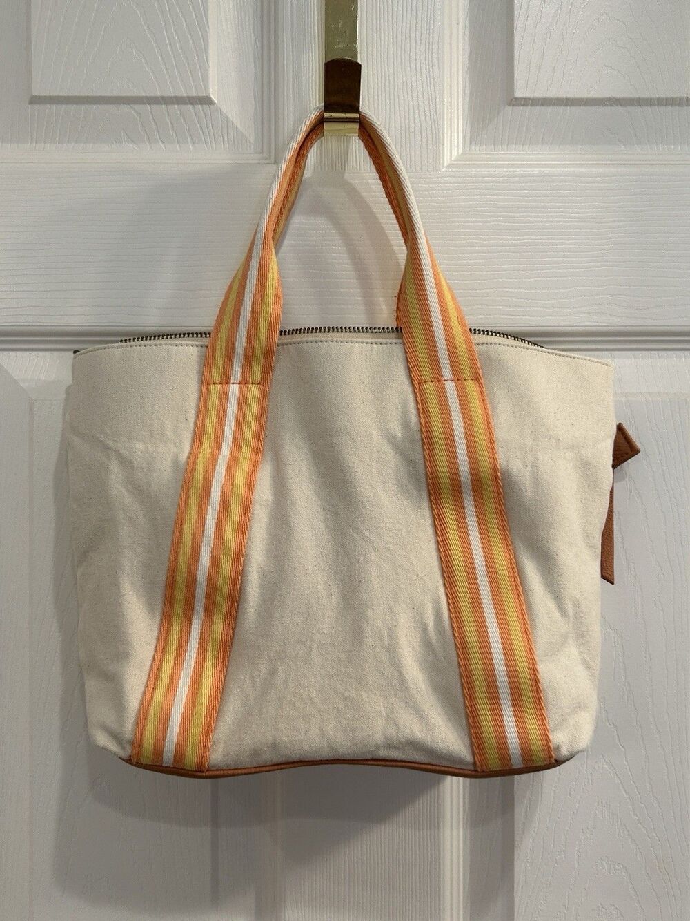 Orange Fall Collegiate style Universal thread small tote bag - Picture 1 of 6